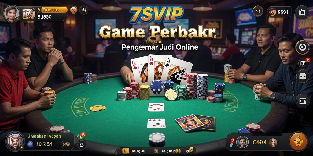 Screenshot utama 7SVIP menunjukkan gameplay Poker yang mendebarkan.