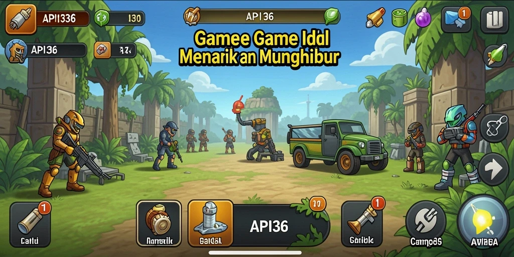 Screenshot menunjukkan karakter mengumpulkan sumber daya dalam game Idle yang menenangkan.