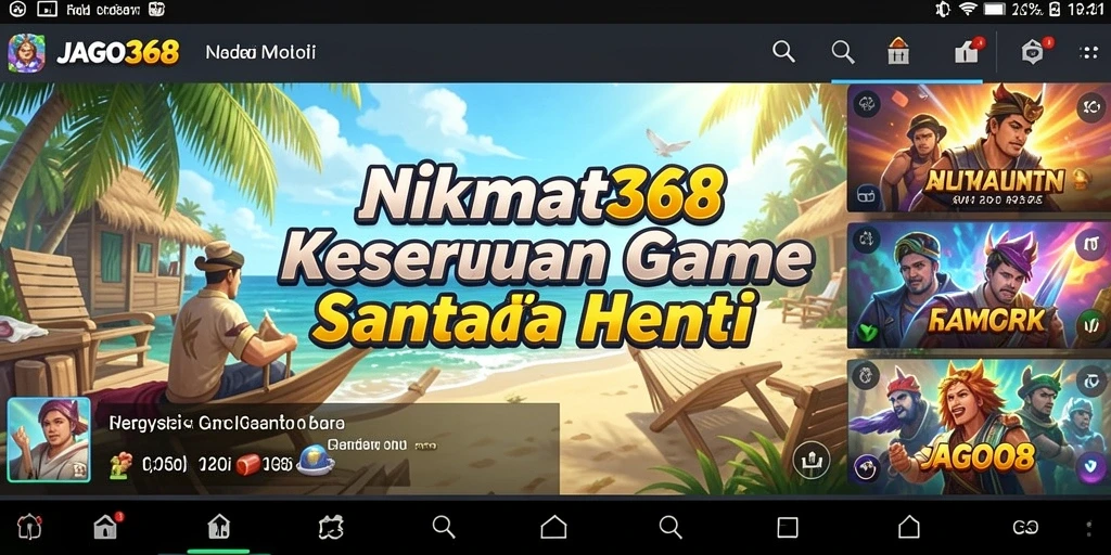 Screenshot utama JAGO368 menampilkan gameplay yang seru dan menarik.