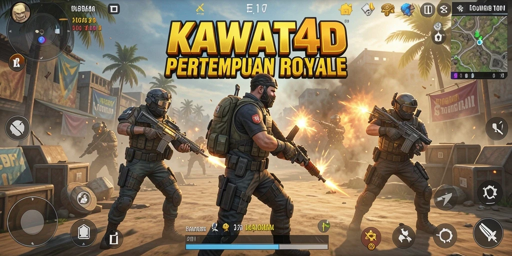 Screenshot KAWAT4D menampilkan aksi pertempuran yang memukau dan mendebarkan.