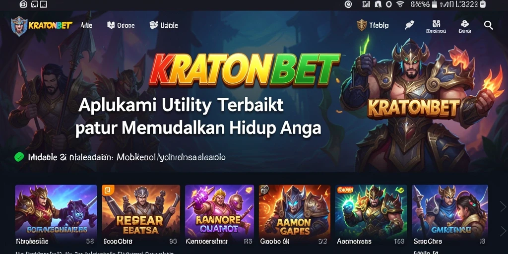 Tampilan utama KRATONBET dengan antarmuka pengguna yang intuitif.