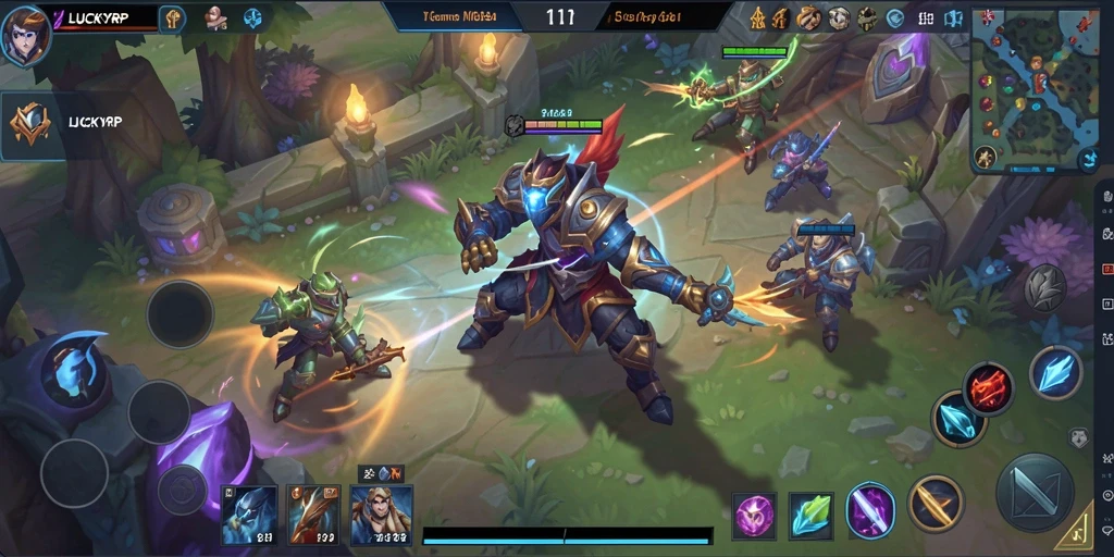 Tampilan gameplay menarik dari LUCKYRP yang menunjukkan aksi seru di arena.