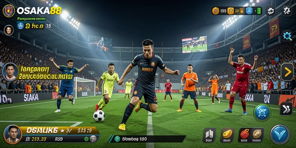 Tampilan utama gameplay OSAKA88 dengan berbagai cabang olahraga.