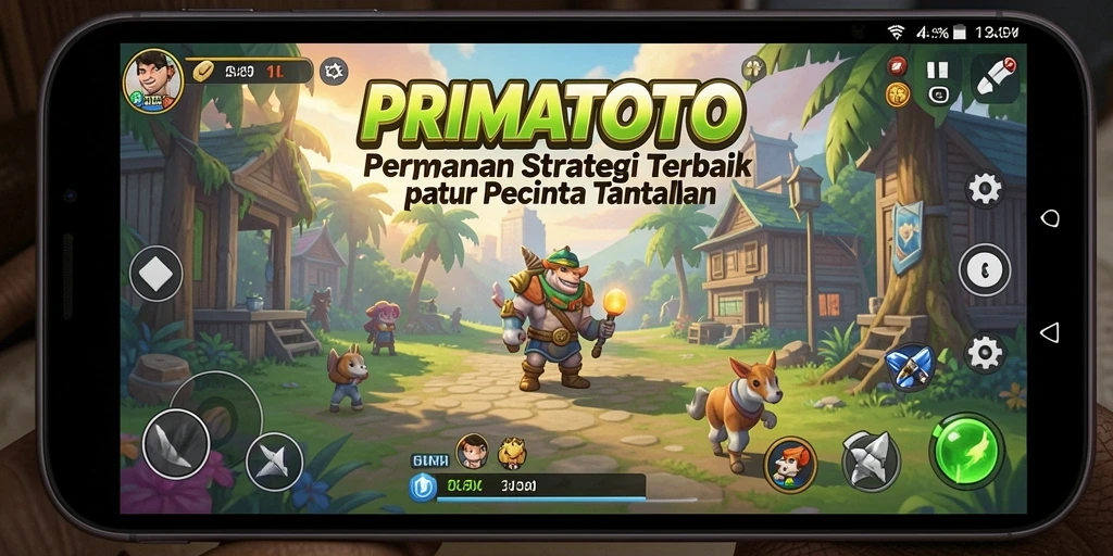 Tampilan gameplay mendebarkan di PRIMATOTO dengan strategi yang mendetail.