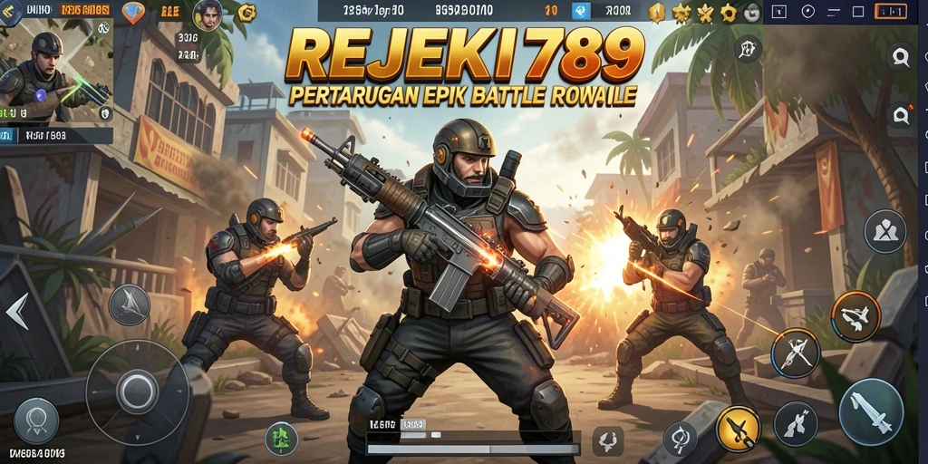 Tangkapan layar REJEKI789 menampilkan aksi pertempuran yang menegangkan dalam mode Battle Royale.
