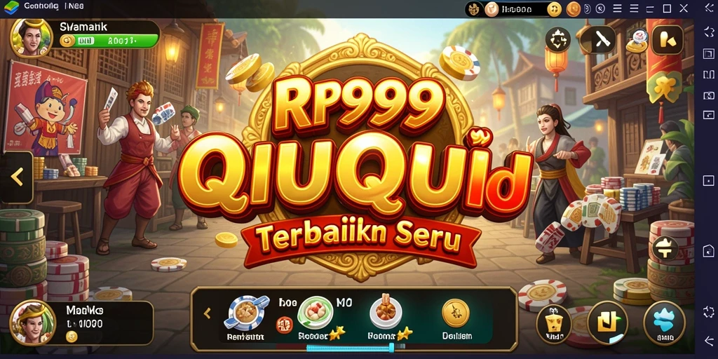 Screenshot utama RR999 menampilkan gameplay QiuQiu yang menarik.