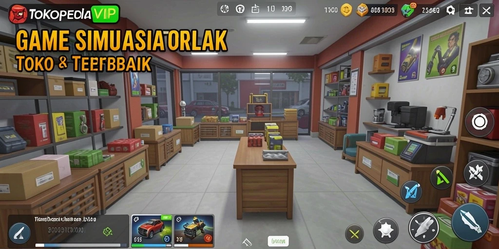 Screenshot gameplay menunjukkan keseruan mengelola toko online.