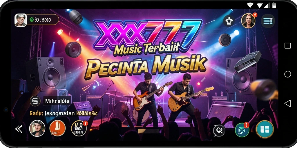 Screenshot game XXX777 menampilkan pemain menikmati permainan musik yang seru.